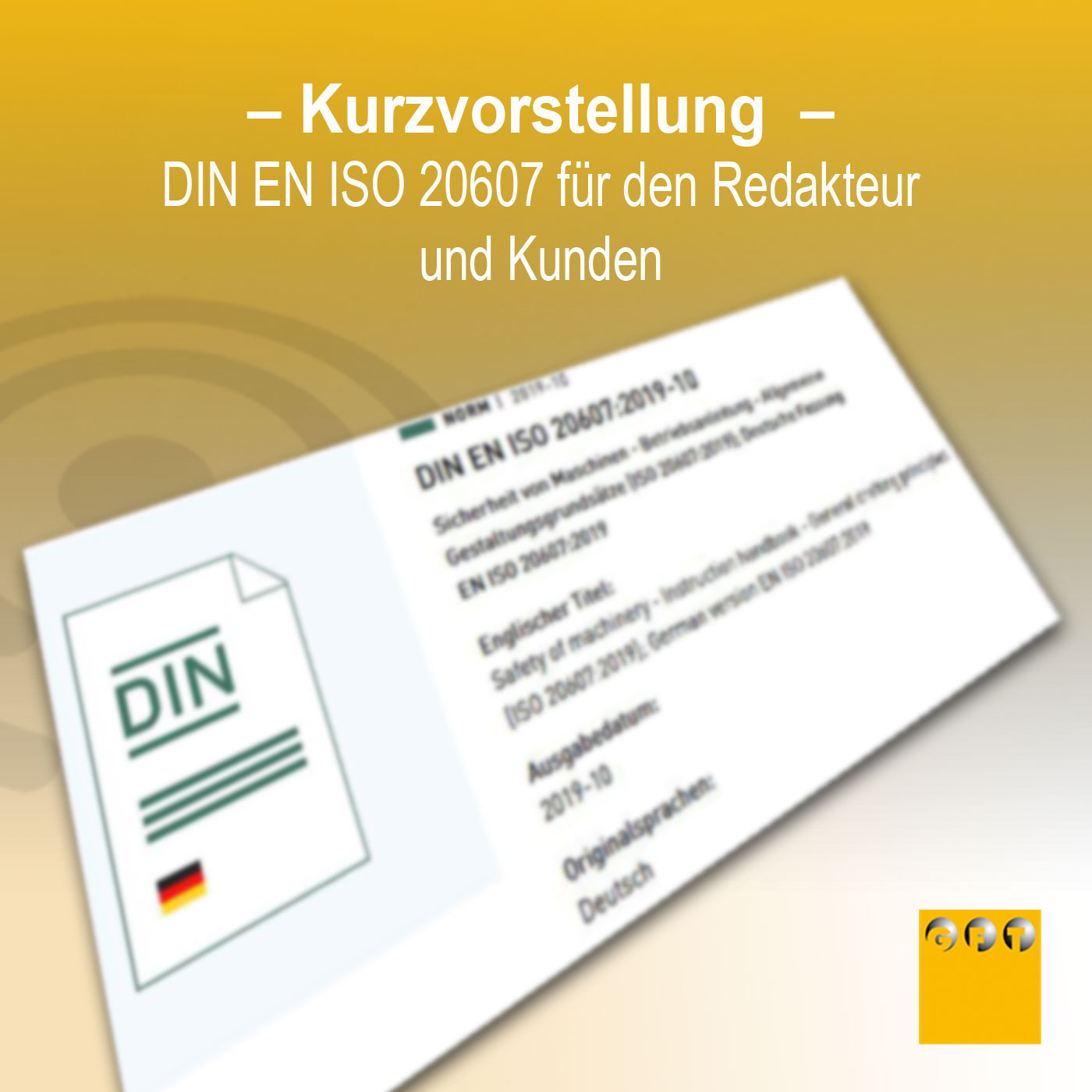 Extra #015 Kurzvorstellung DIN EN ISO 20607 Für Technische Redakteure Mit Matthias Schulz